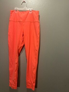 Lululemon Align HR Pant 25" Size 10 Sunny Coral Pink Orange Nulu Leggings